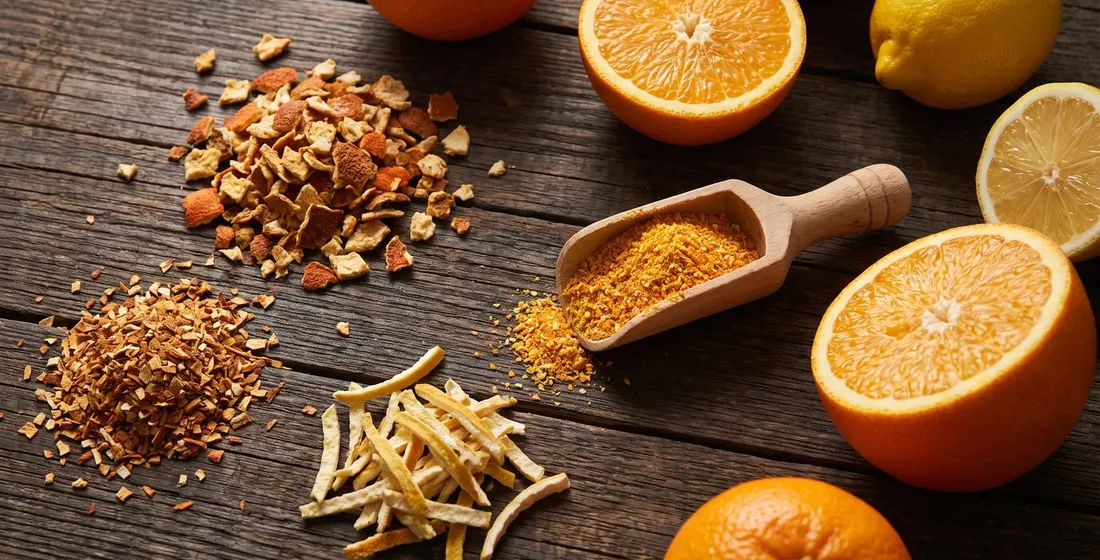 Dried Orange and Lemon Peel: Cuts and Powders for Tea and Bakery