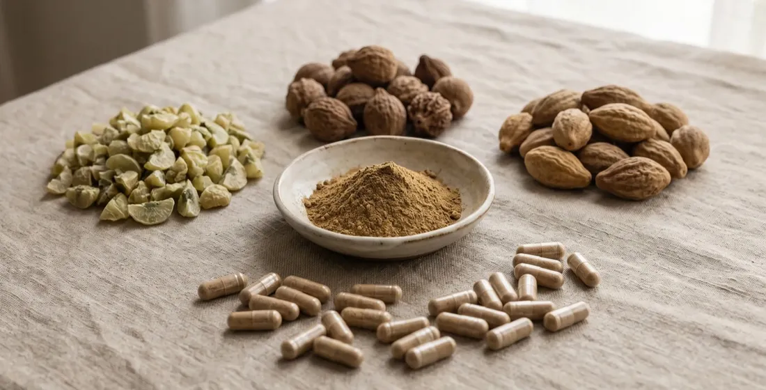 Triphala Capsule Formulation: Three-Fruit Ratio, Particle Size, and Ayurvedic Monograph Alignment